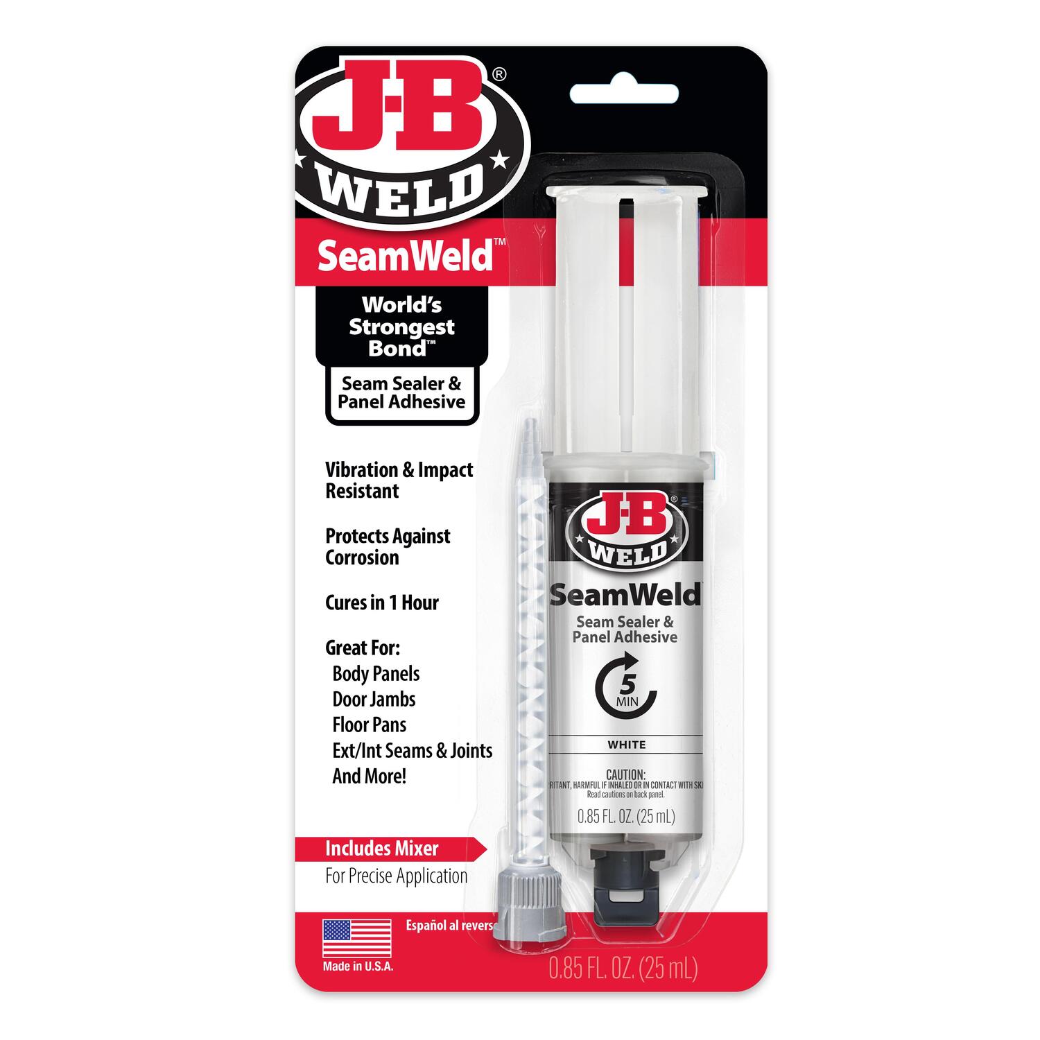 JB Weld SeamWeld Seam Sealer and Panel Adhesive Syringe