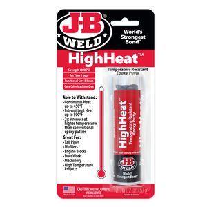  J-B Weld 8297 HighHeat 500 Degree Epoxy Putty Stick - 2 oz. ,  Grey : Automotive