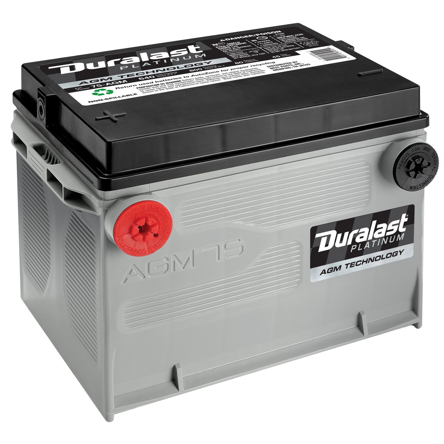 Duralast Platinum Battery 75-AGM Group Size 75 640 CCA