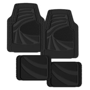 Proelite Black Rubber Floor Mat 4 Piece