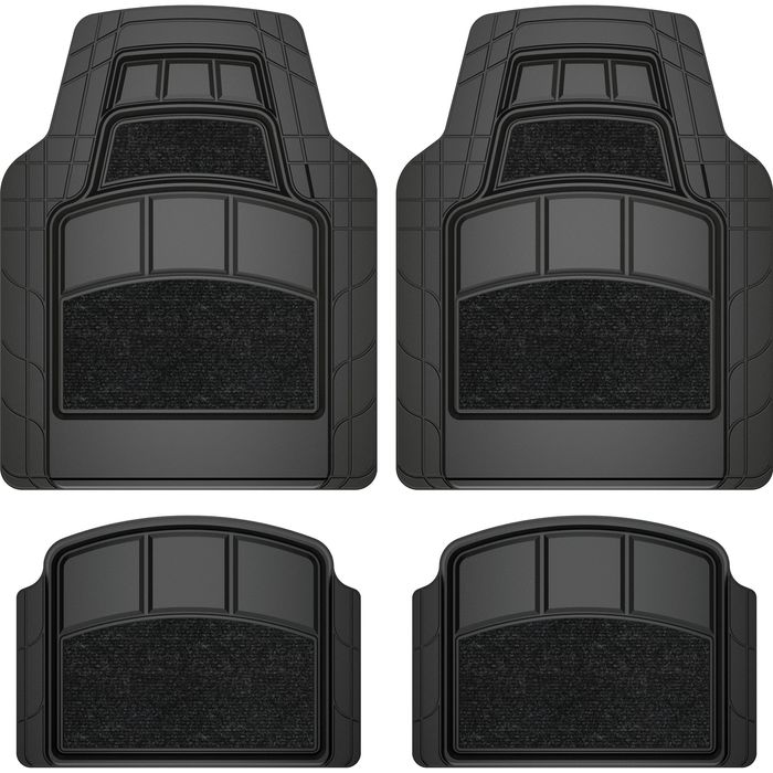 ProElite Black Universal 1 Piece Front Classic Rubber Floor Mat at AutoZone