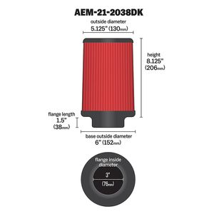 AEM Induction DryFlow Air Filter for Kia Forte Koup