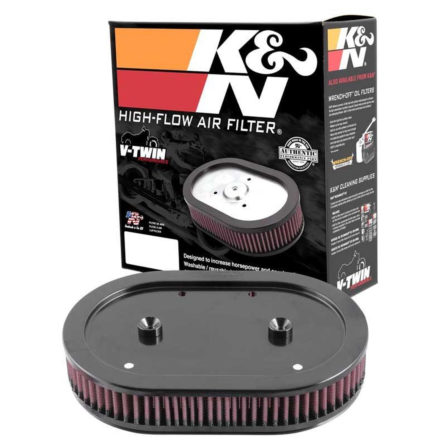 K&N HD0900 Performance Motorcycle Air Filter