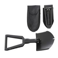 Overland Vehicle Systems 22 3/4in Extended and 9 3/4in Collapsed Black Powder Coated, Steel, Folding