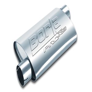 Borla Universal Pro-XS Oval 2in Inlet/Outlet Offset/Offset Notched Muffler