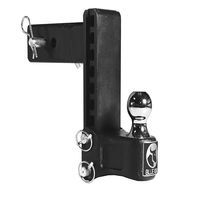 Blue Ox Adjustable Class V Fits 2 1/2in Receiver, 12,000lbs Gross Trailer and 1200lbs Tongue Capacity Trailer Hitch Mount