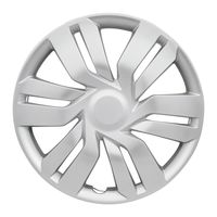 Coast to Coast Silver 16in 6 Double Spoke Plastic Universal Wheel Cover/Hub Cap 4 Piece
