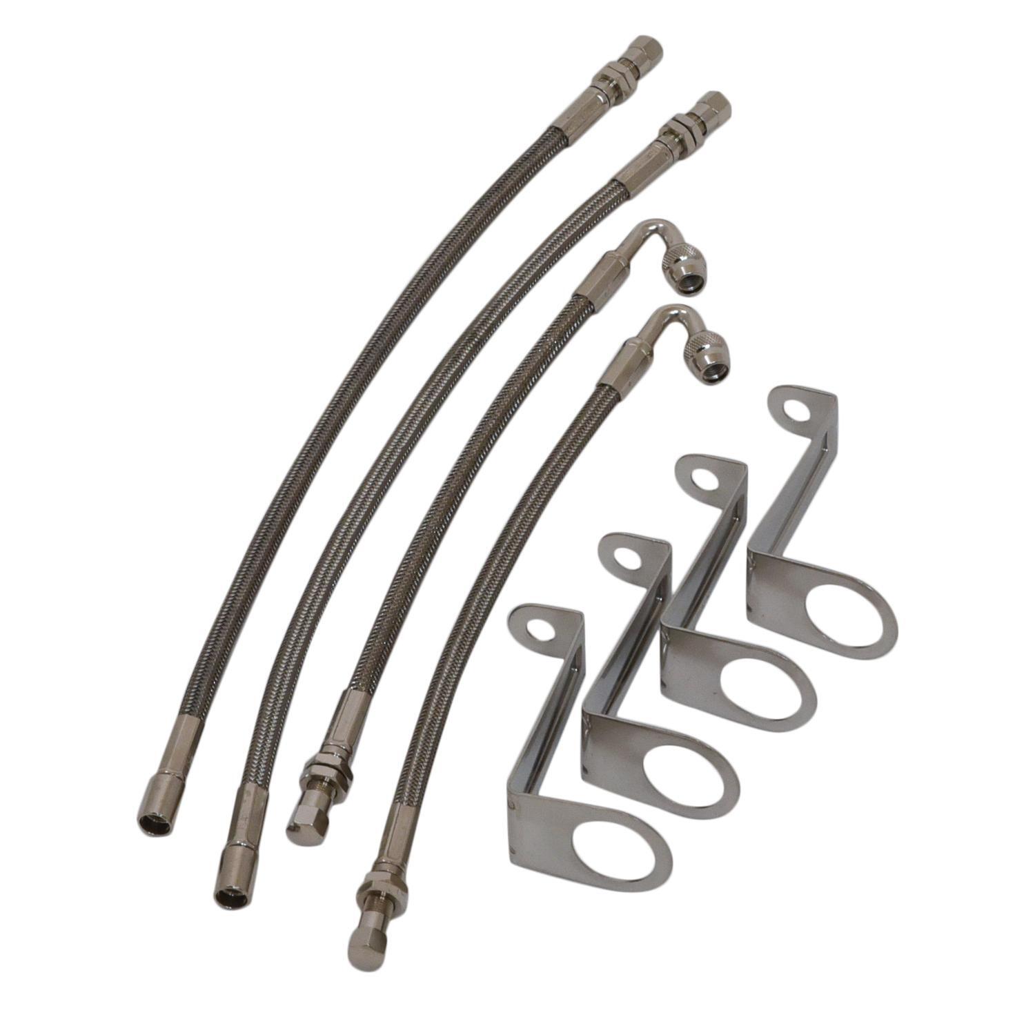 Coast to Coast Valve Stem Extension 10in Or 13in L SS Hose Polished