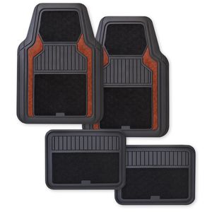 wood grain car floor mats