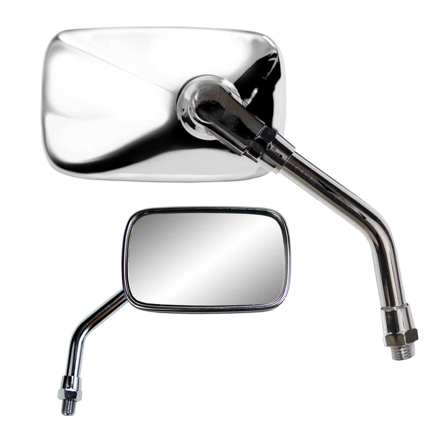 K Source 10mm Thread Mini-Chrome Universal Mini Rectangle Mirror