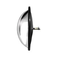 K-Source 8 1/2in HD Round Convex Extra Wide Angle Full Bubble Acrylic Black Replacement Mirror Head