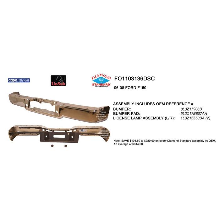 Supreme Collision Parts Group Step Bumper Assembly FO1103136DSC