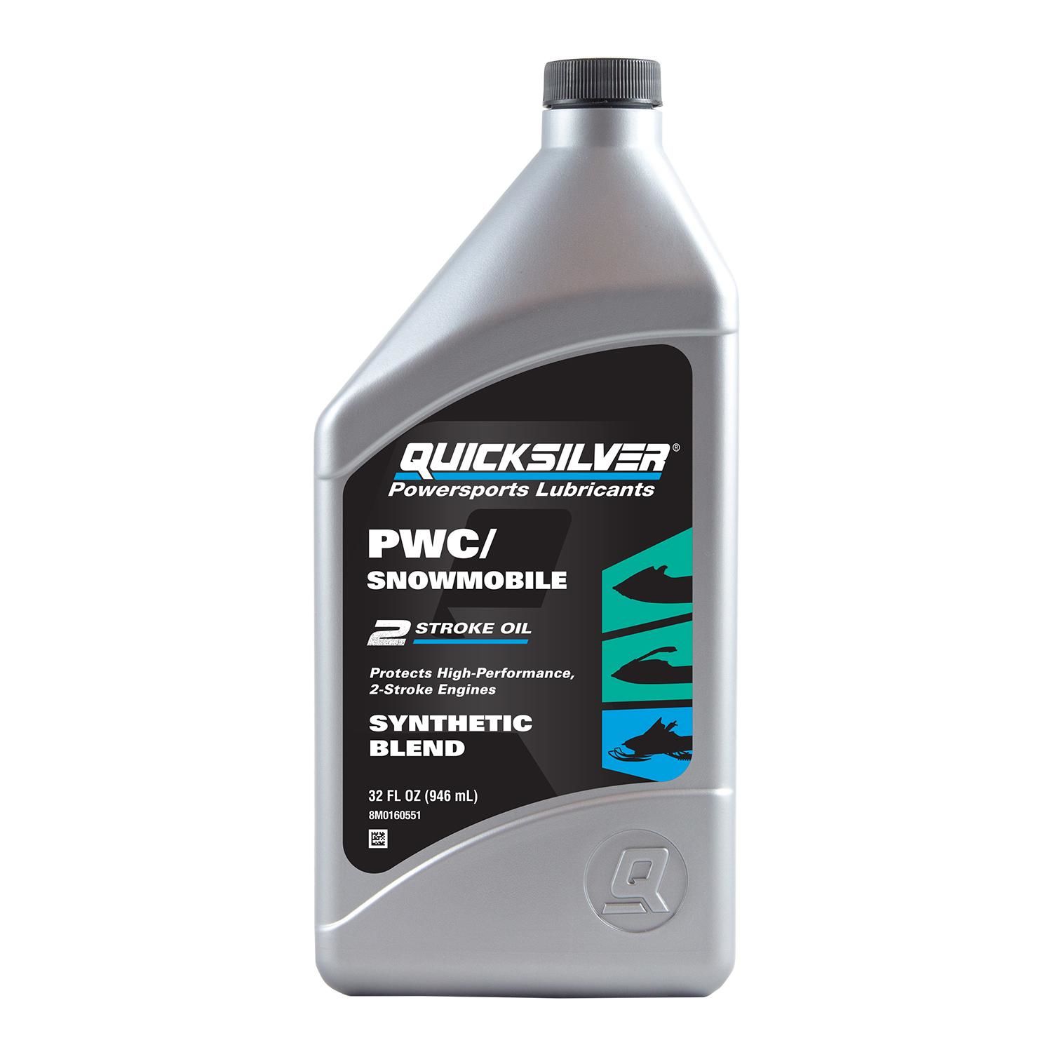 QuickSilver 2 Stroke PWC/Snowmobile Engine Oil Synthetic Blend 32 oz