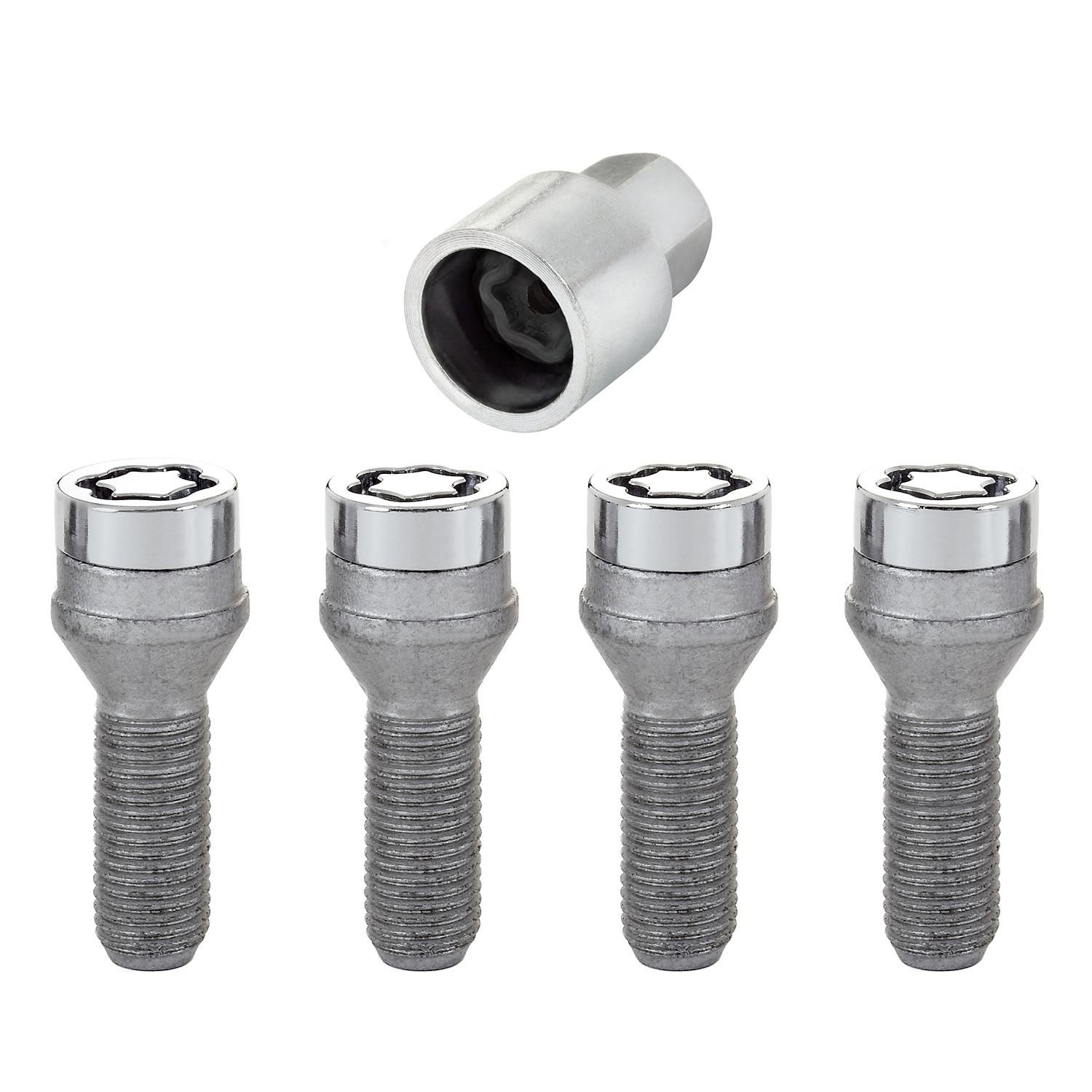 McGard 27181 M12 X 1.5 Thread Cone Wheel Lock Set 4 Piece
