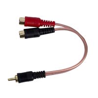 C2G 03181 Value Series One RCA Female to Two RCA Male Y-Cable, Black (6  Inches) : : Electronics