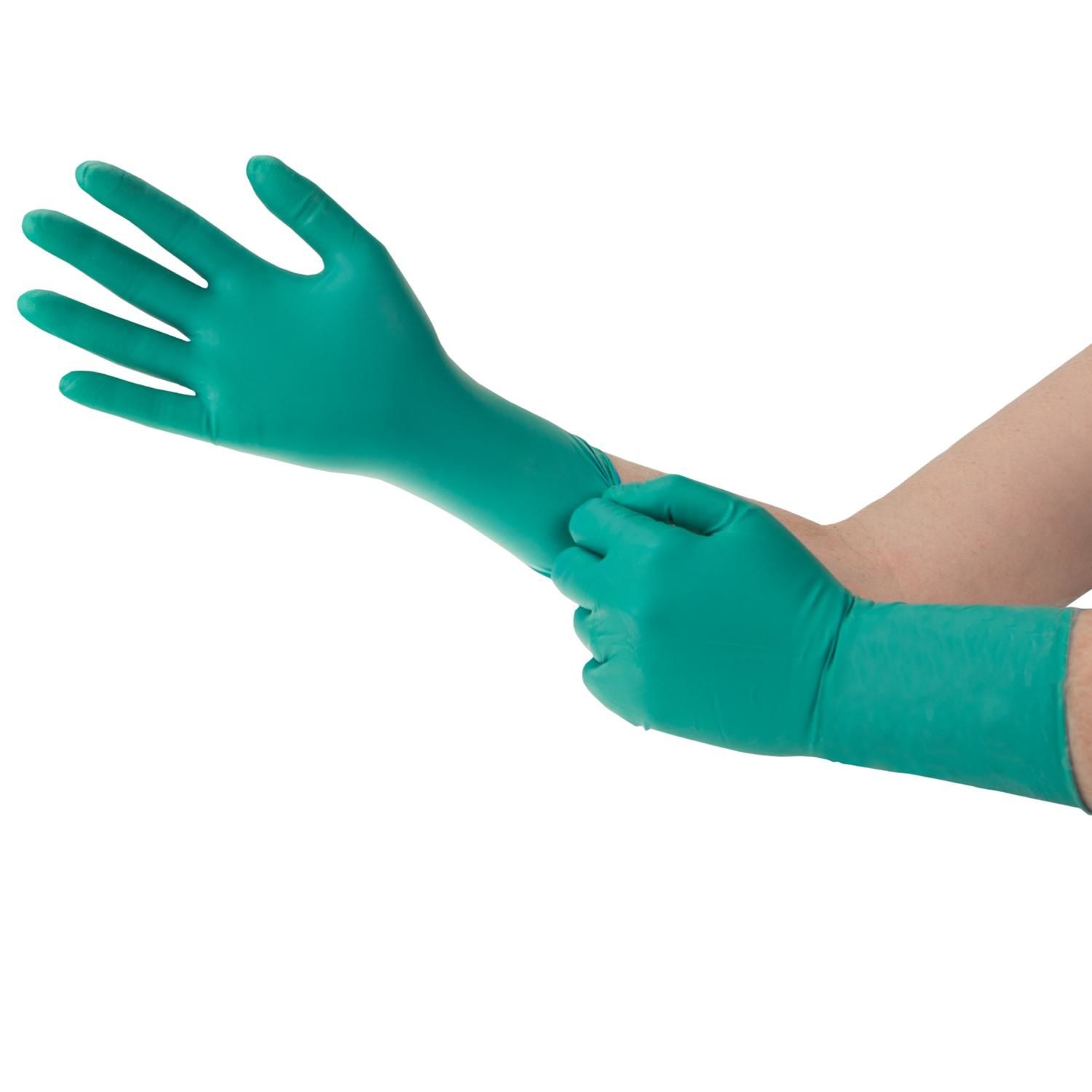 Green Nitrile Thickster Gloves Autozone Lite Glove SAS Safety Mil