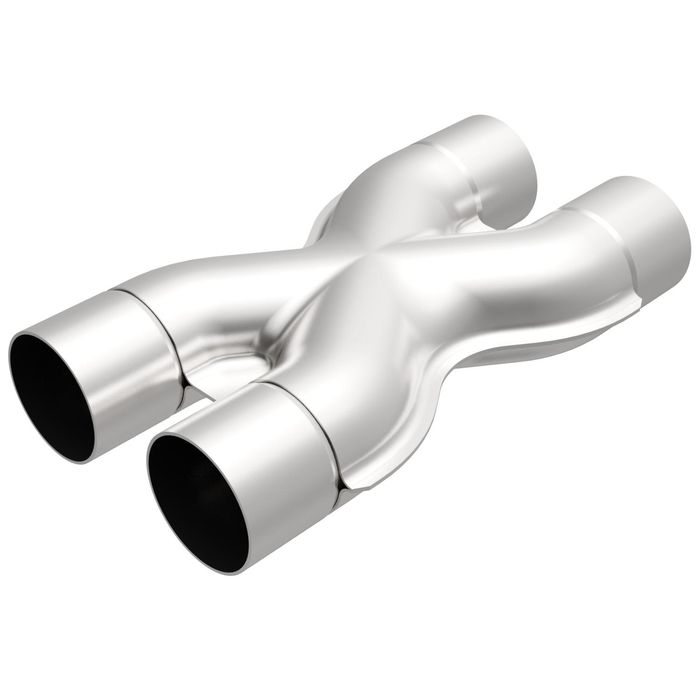 MagnaFlow Exhaust Products 2 1/2in Dual Inlet x 2 1/2in Dual Outlet x 12in  Overall Universal Stainless Steel Tru-X Crossover