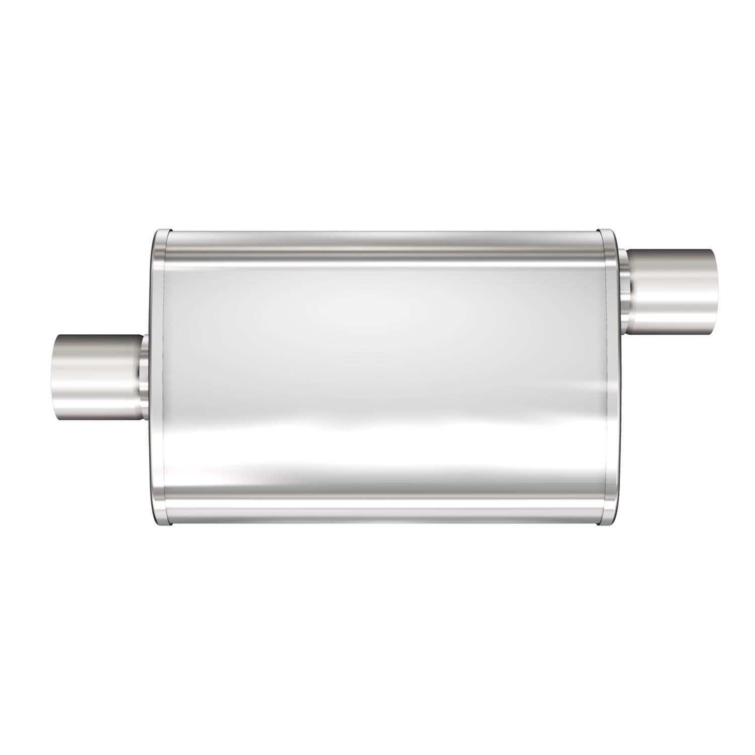 MagnaFlow Center 2.5in Inlet Offset 2.5in Outlet 4in x 18in Oval XL  Performance Muffler 13256