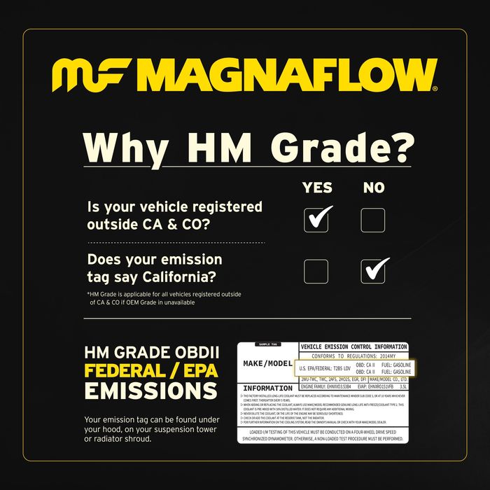 MagnaFlow HM Grade Federal EPA Compliant Direct Fit Catalytic Converter  93171
