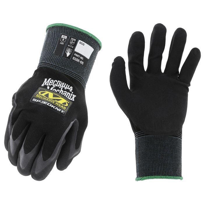 Gorilla Grip Slip Resistant Work Gloves 5 Pack, Medium ,Black