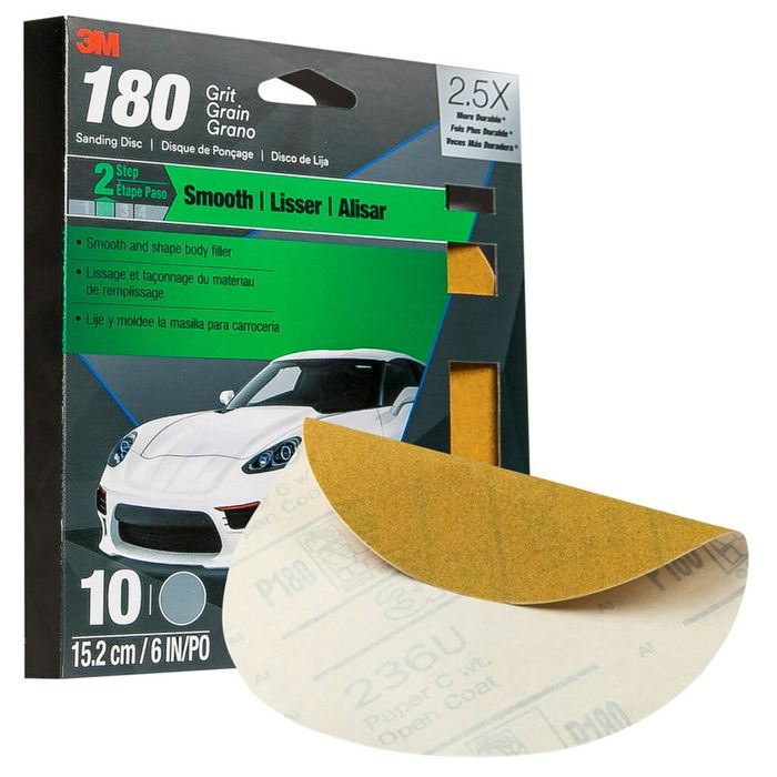 3M 6in 180 Grit Sanding Discs with Stikit Attachment