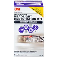 3M Medium Duty Headlight Restoration Kit With Quick Clear Coat 39174