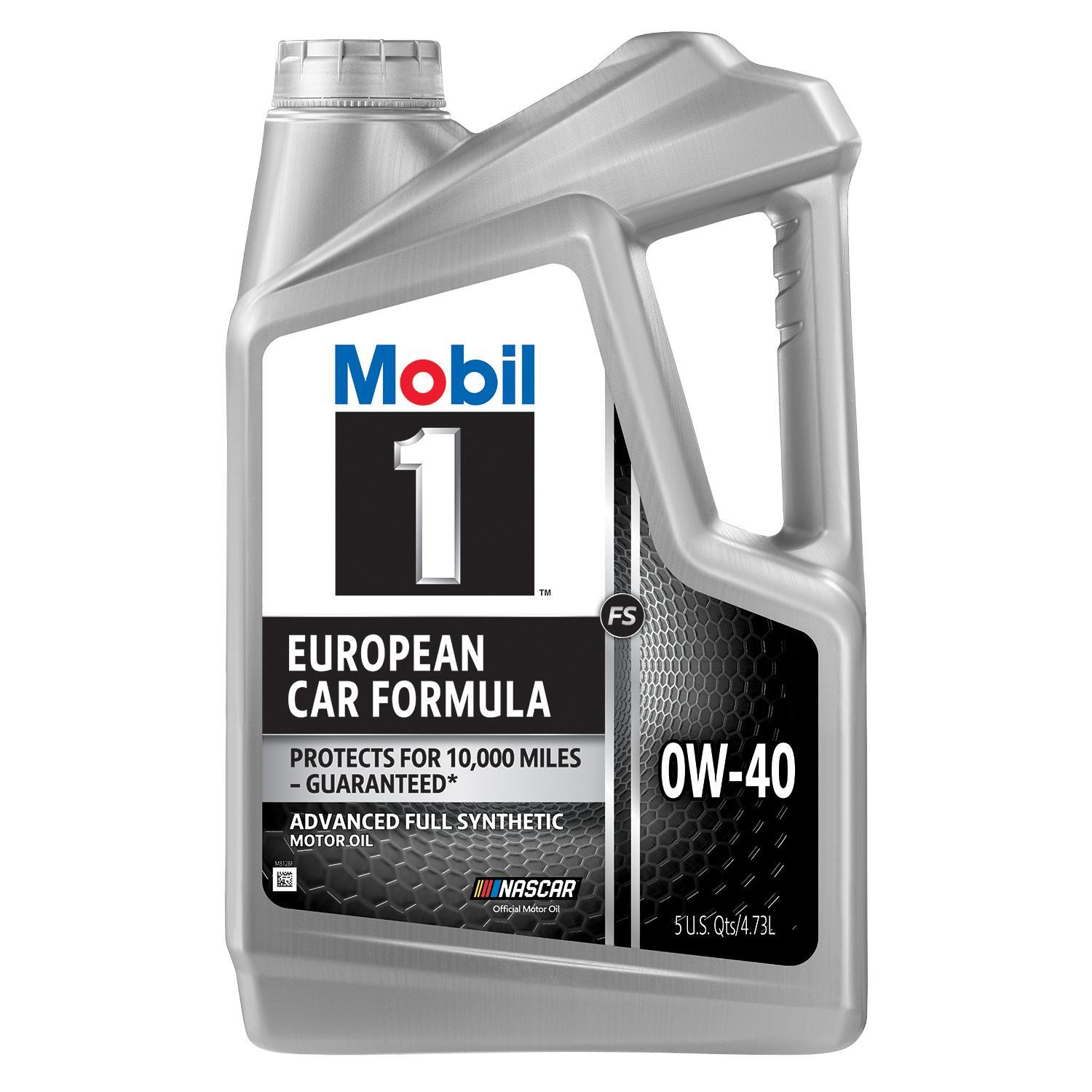 Mobil 1 Advanced European Formula Engine Oil Full Synthetic 0w 40 5 Quarts