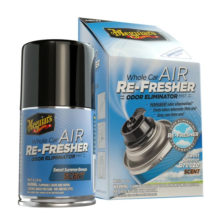 Meguiar's Whole Car Air Re-Fresher Summer Breeze Scent Odor Eliminator Mist  2.5oz