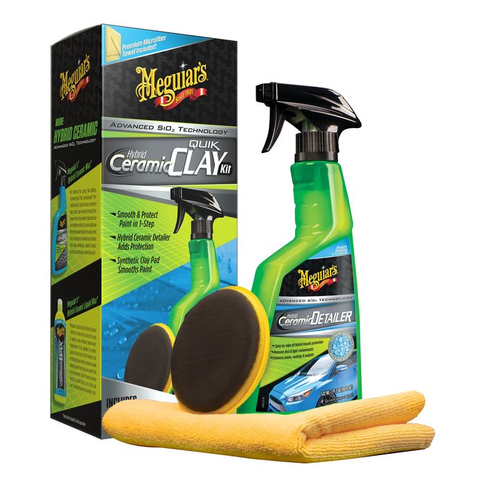 Meguiar's G10240 Smooth Surface XL Clay Kit - Includes 240 Grams of Clay  Bars, Quik Detailer Spray Bottle and Microfiber Towel