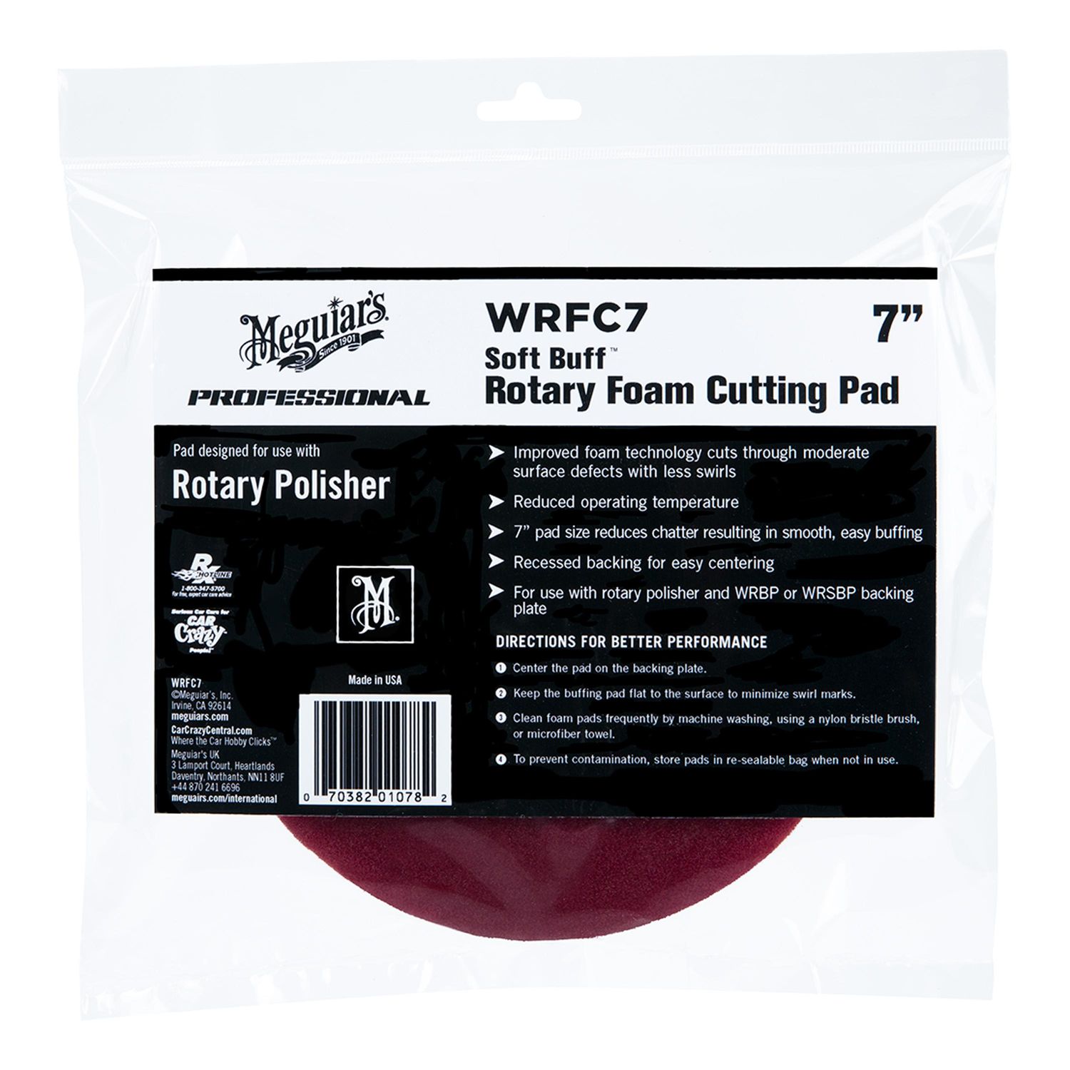 Meguiar's 7in Soft Buff Rotary Foam Cutting Pad