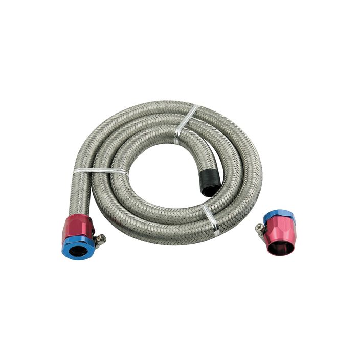 Spectre 29498 Braided Stainless Steel-Flex Fuel Line, 3/8 Inch x 3 Ft.