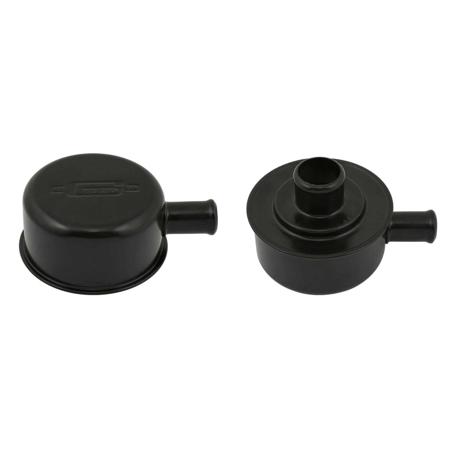 Mr. Gasket Flat Black PushOn Breather and Oil Filler Cap with Rubber