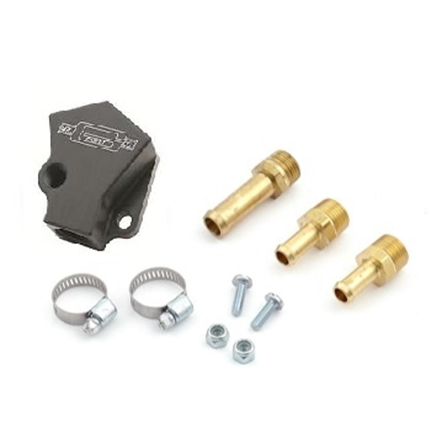 Mr. Gasket 3/8in Inlet/Outlet Y Fuel Block Kit Includes Brass Worm