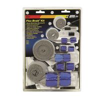 Mr Gasket Blue Flex Braid Hose Sleeve Kit