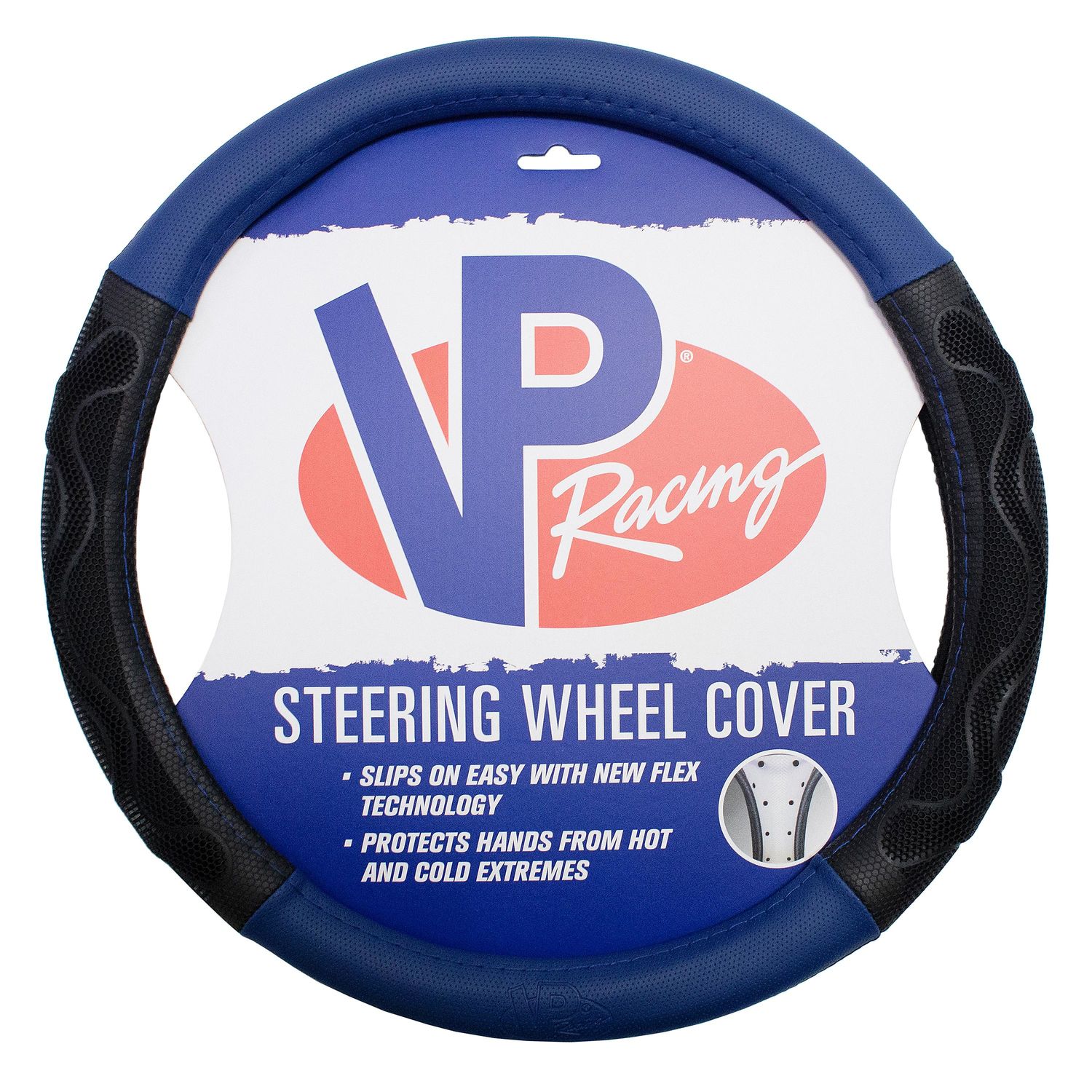 VP Racing Black and Blue Grip Steering Wheel Cover