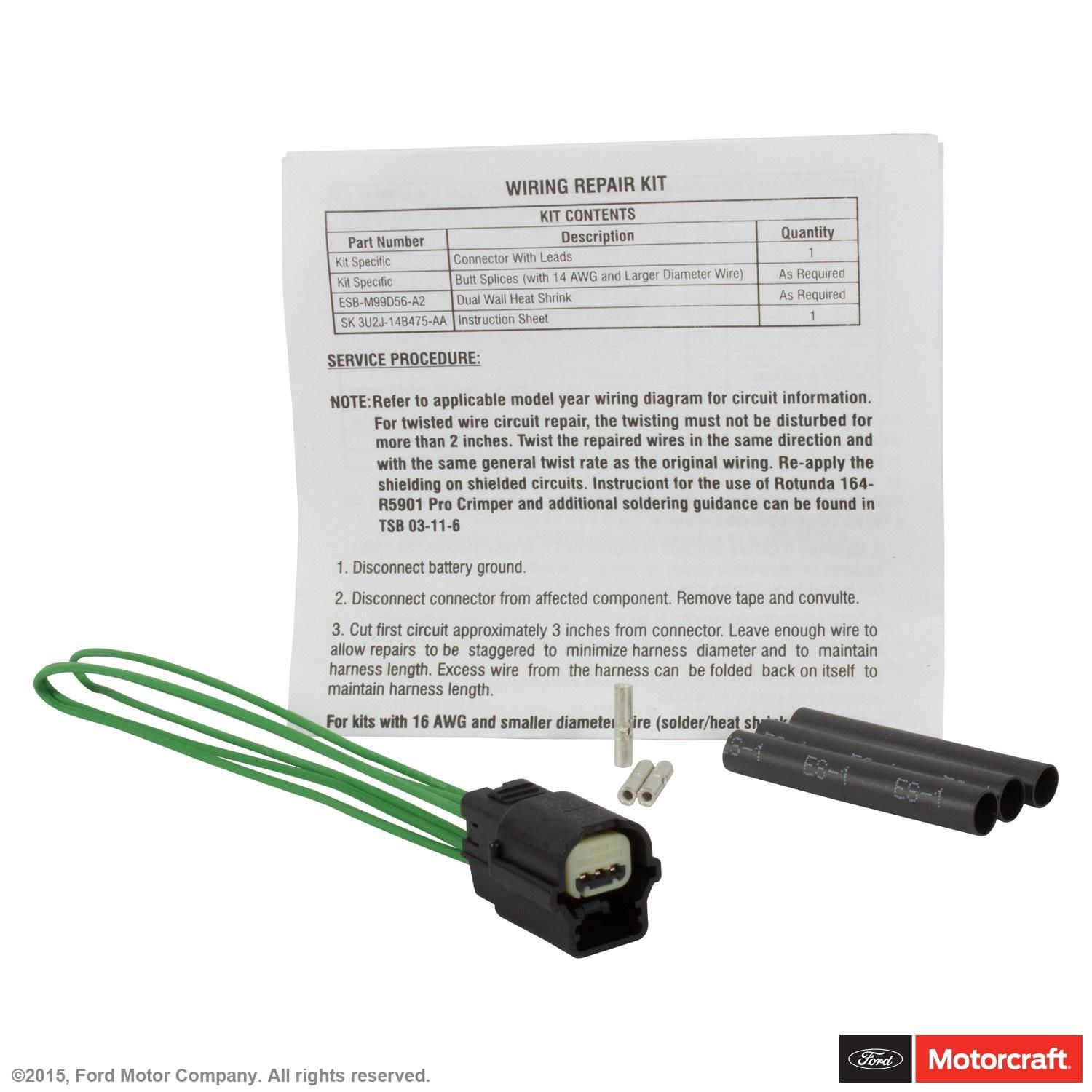 Motorcraft Pigtail Connector Harness WPT1400