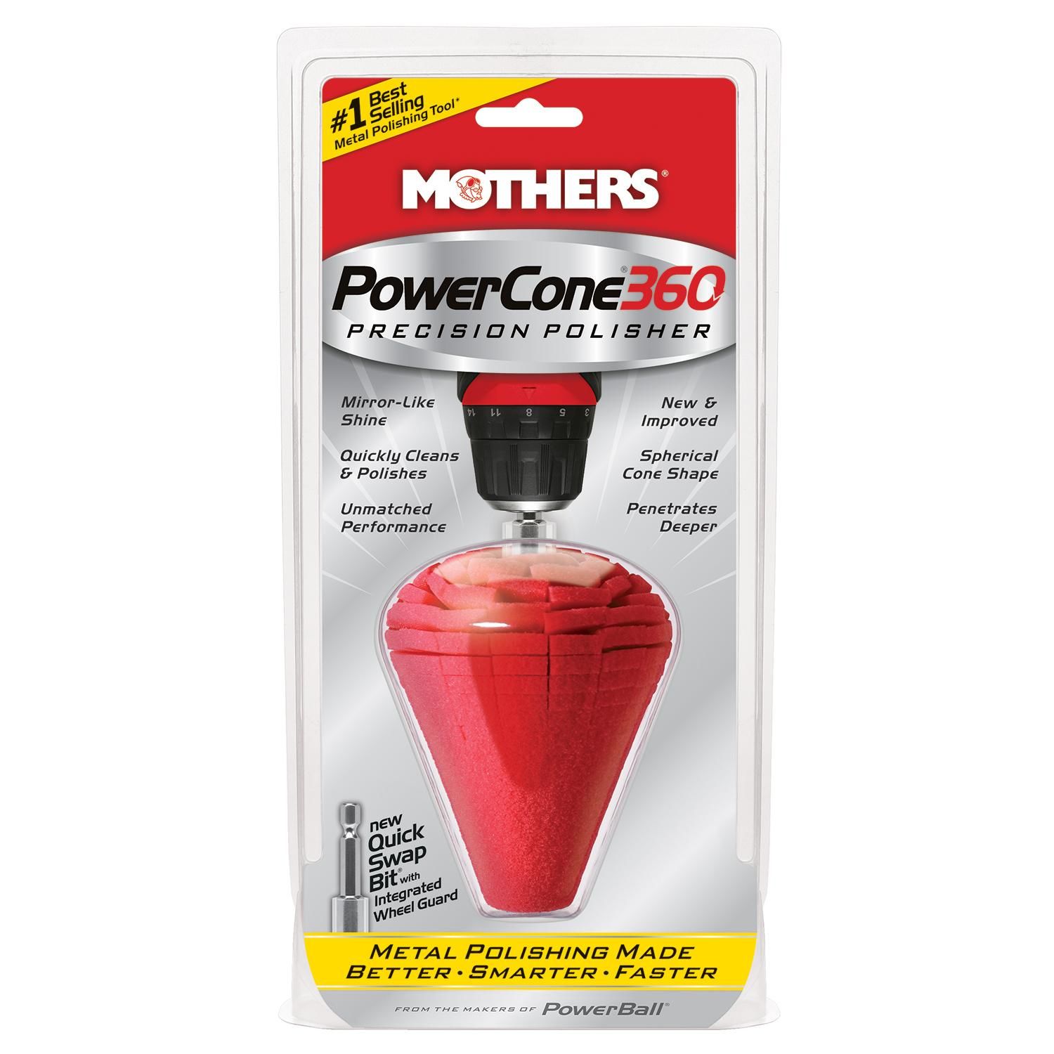 Mothers PowerBall Mini Polishing Tool with 10in Extension