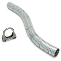 Exhaust Pipe Flex Steel 18" Galvanized Flex Tubing With U Bolt Clamp  Car Repair