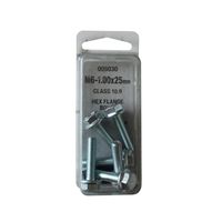 Needa Parts M6-1.0 X 25mm Flange Bolt 6 Piece