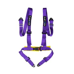 NRG Innovations 7 Point Seat Belt Harness, Buckle Lock, Purple