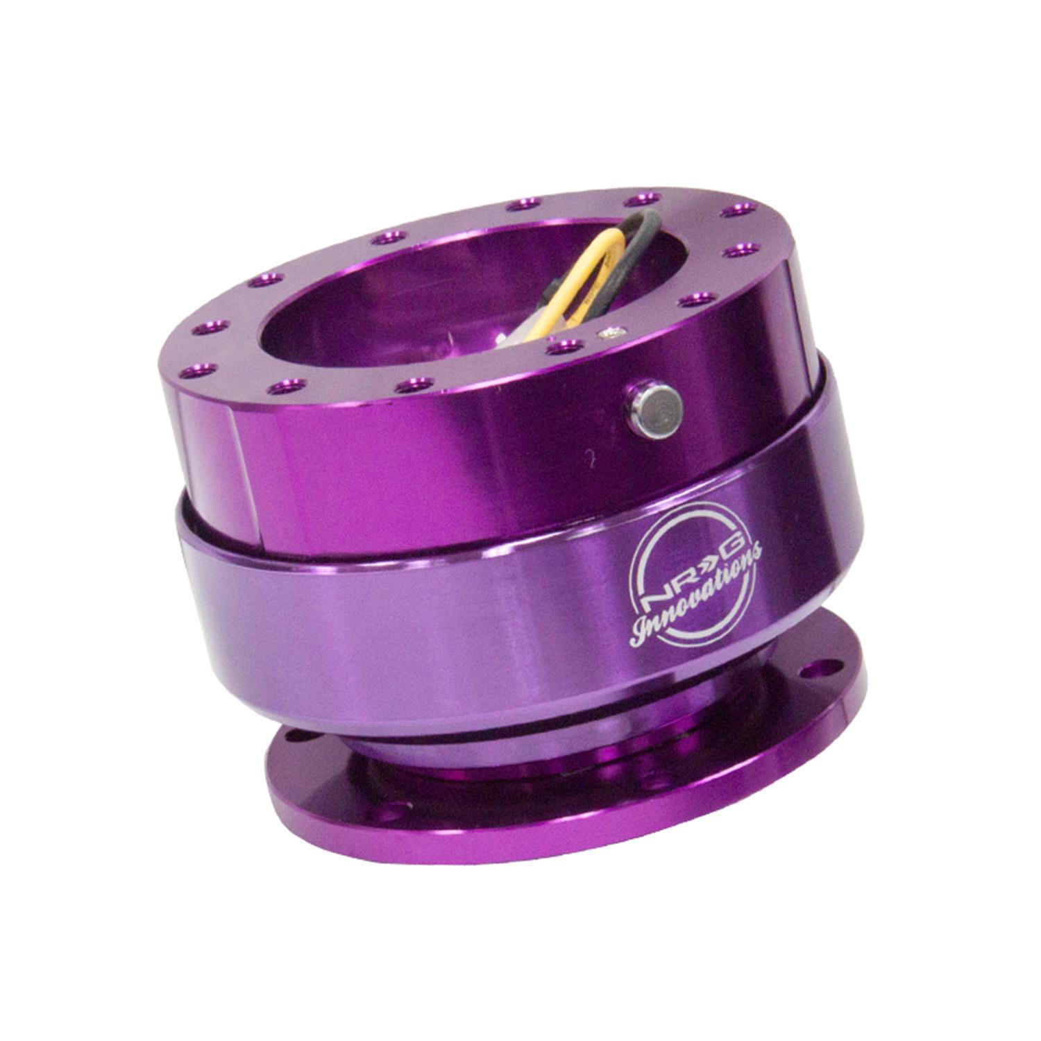 NRG Innovations GEN 2.1 Steering Wheel Quick Release Adapter - 6-Hole 70mm/74mm Bolt Pattern (Purple/Black) 12 thumbnail image