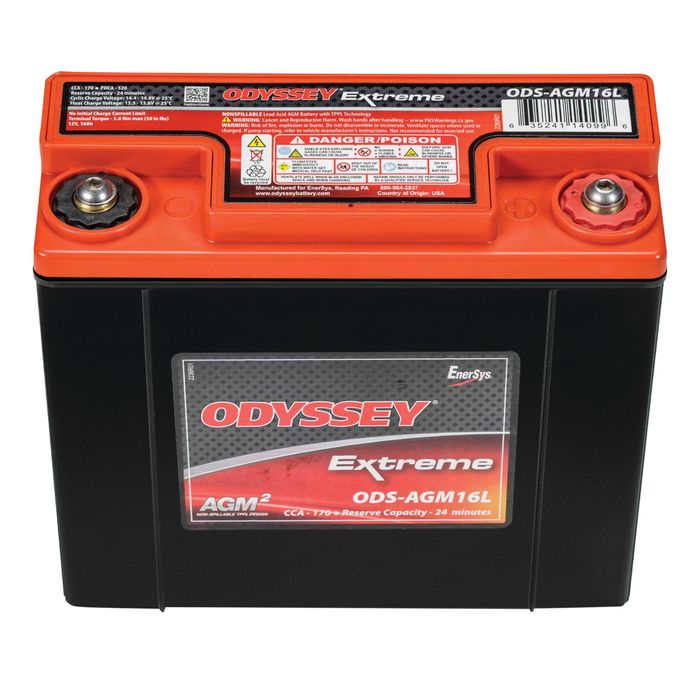 Odyssey Extreme AGM Ready-To-Ride Power Sport Battery PC680 170 CCA