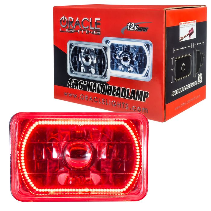 Oracle Lighting 6909-003 Pre-Installed Lights 4x6 in. Sealed Beam, Red