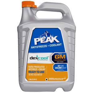 Anticongelante Refrigerante de Motor Naranja PEAK Pre Mezclado de 1 Galon