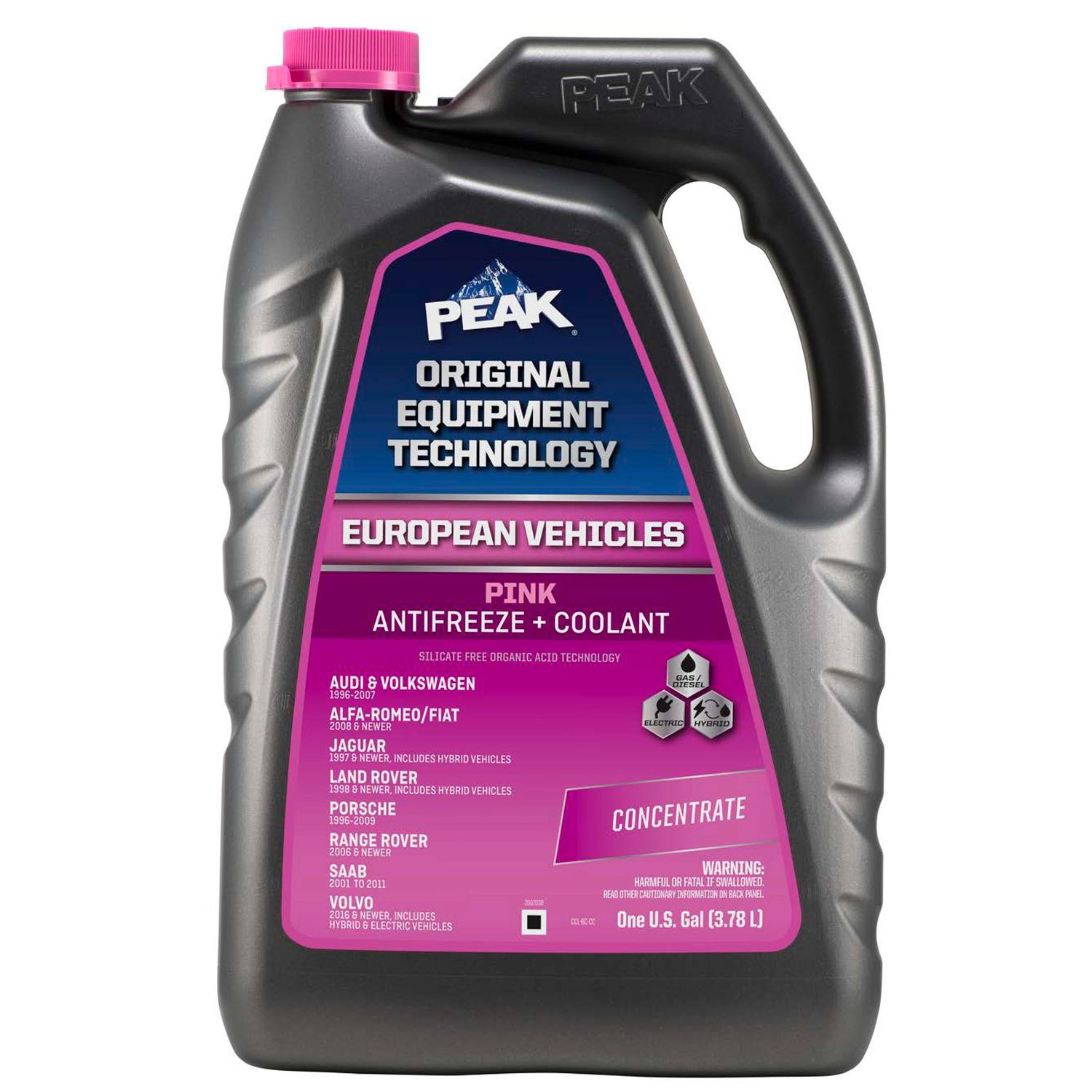 Peak OET Antifreeze/Coolant European Vehicles Pink CONCENTRATE *5 Year ...