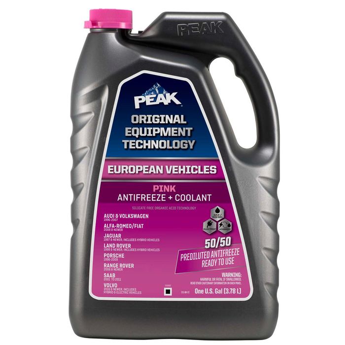 PEAK Original Equipment Technology European Vehicles Pink Antifreeze and  Coolant Ready-to-Use