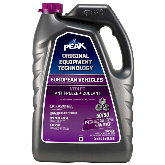 PEAK Original Equipment Technology European Vehicles Purple Antifreeze and Coolant  Concentrate