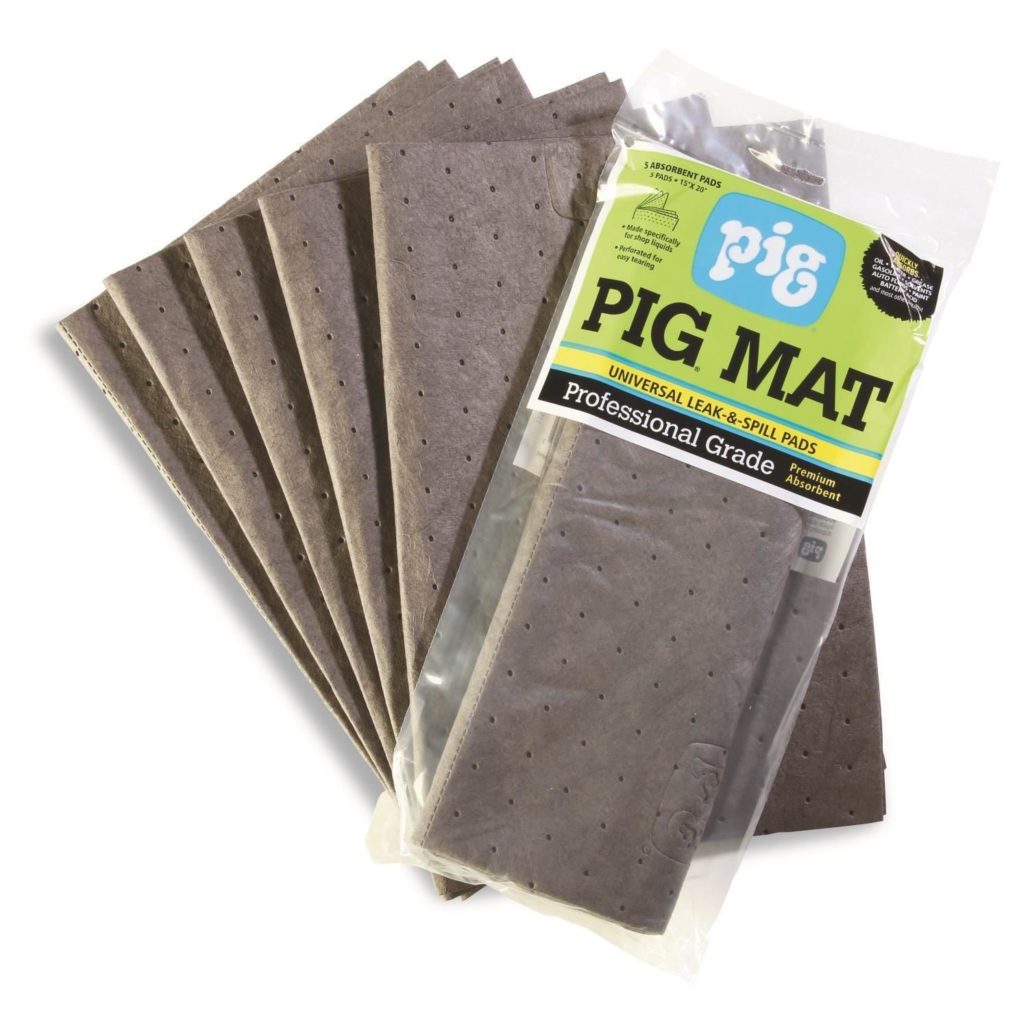 New Pig Universal Lightweight Absorbent Mat 5 Pack