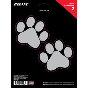 Pilot Chrome Classic Paw Prints Decal