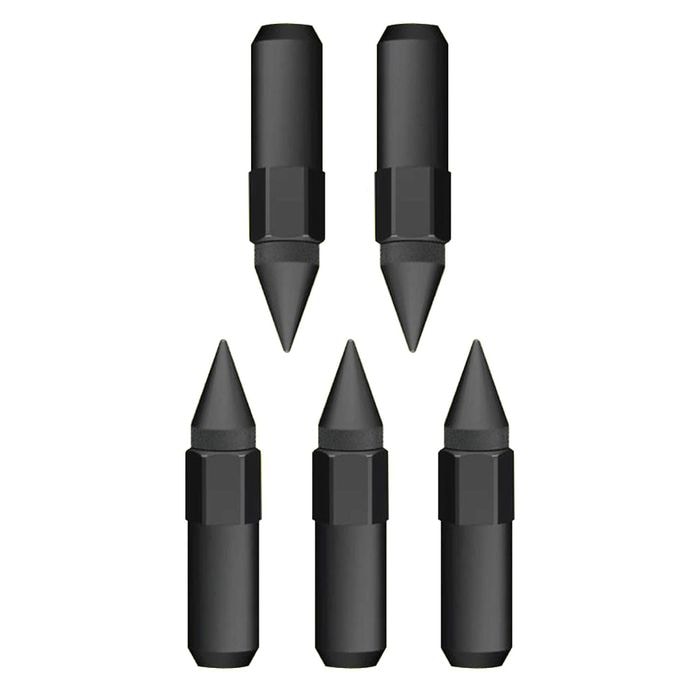 Pilot 14mm x 1.50 Black Spike Lug Nut 5 Piece